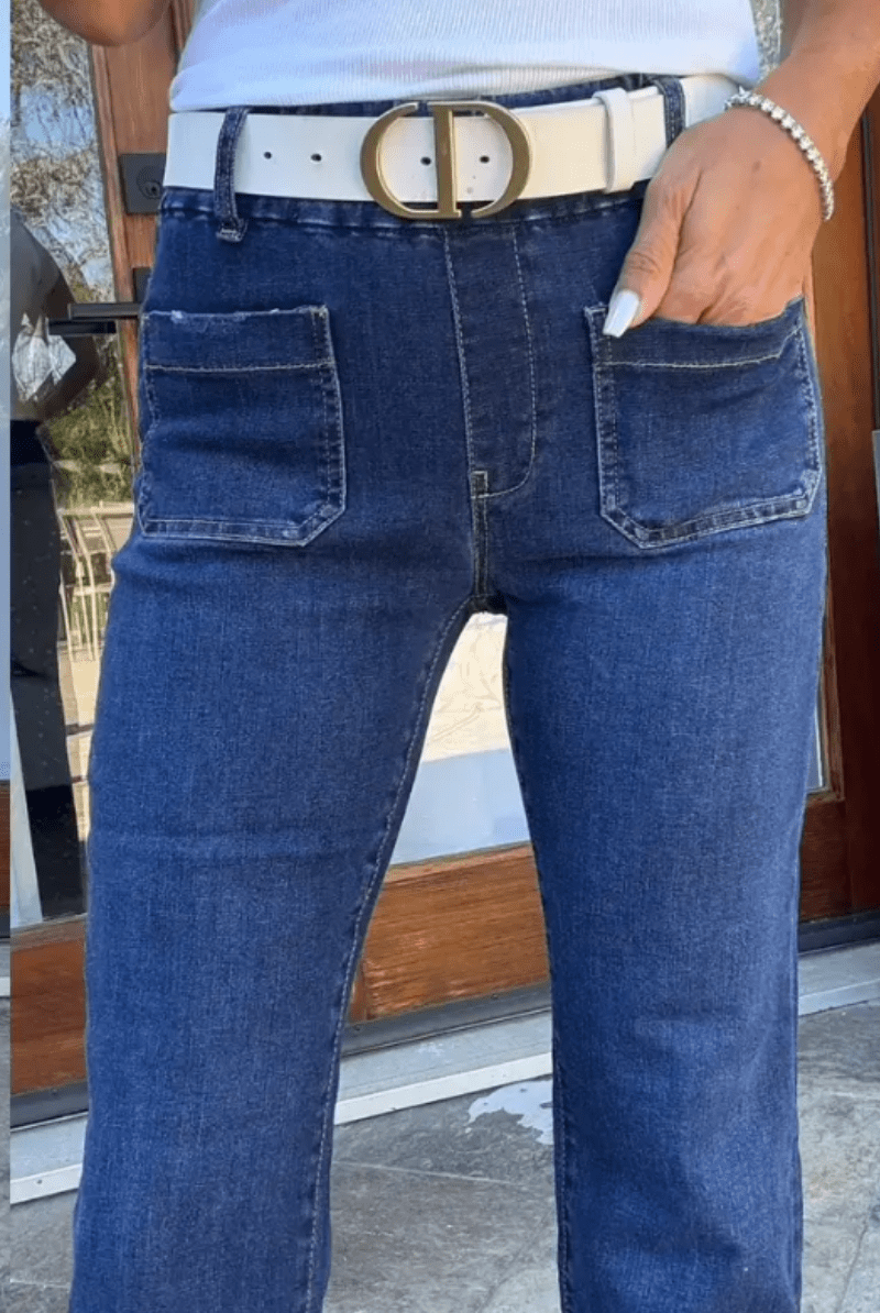 Pants - Bevy Flog - Jerome Pant in Dark Denim - Archery Close