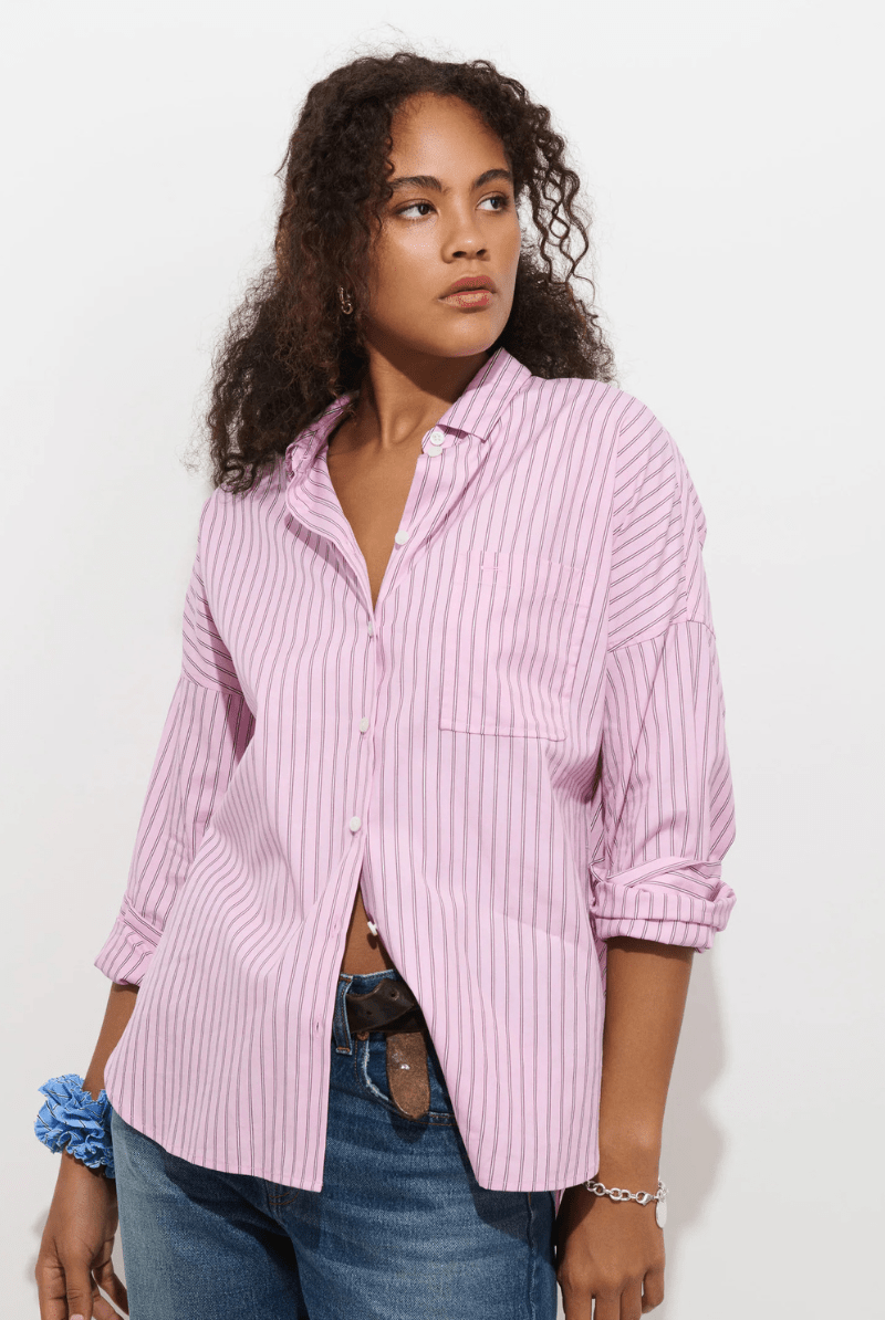Shirts & Tops - Alex Mill - Jo Shirt in Pink Stripe - Archery Close