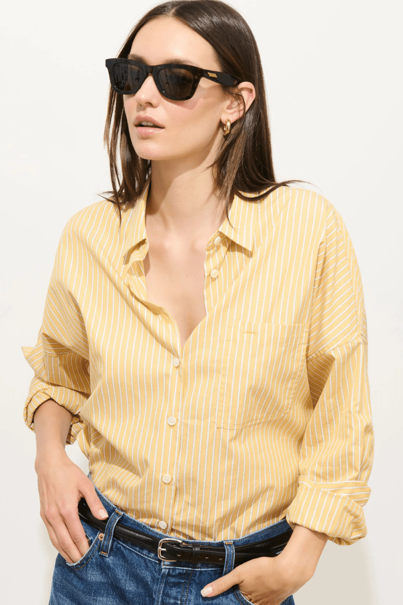Shirts & Tops - Alex Mill - Jo Striped Shirt In Yellow Stripe - Archery Close