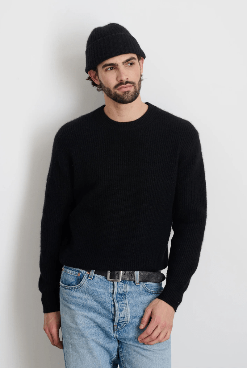 Sweater - Alex Mill - Jordan Sweater in Washed Cashmere - Archery Close