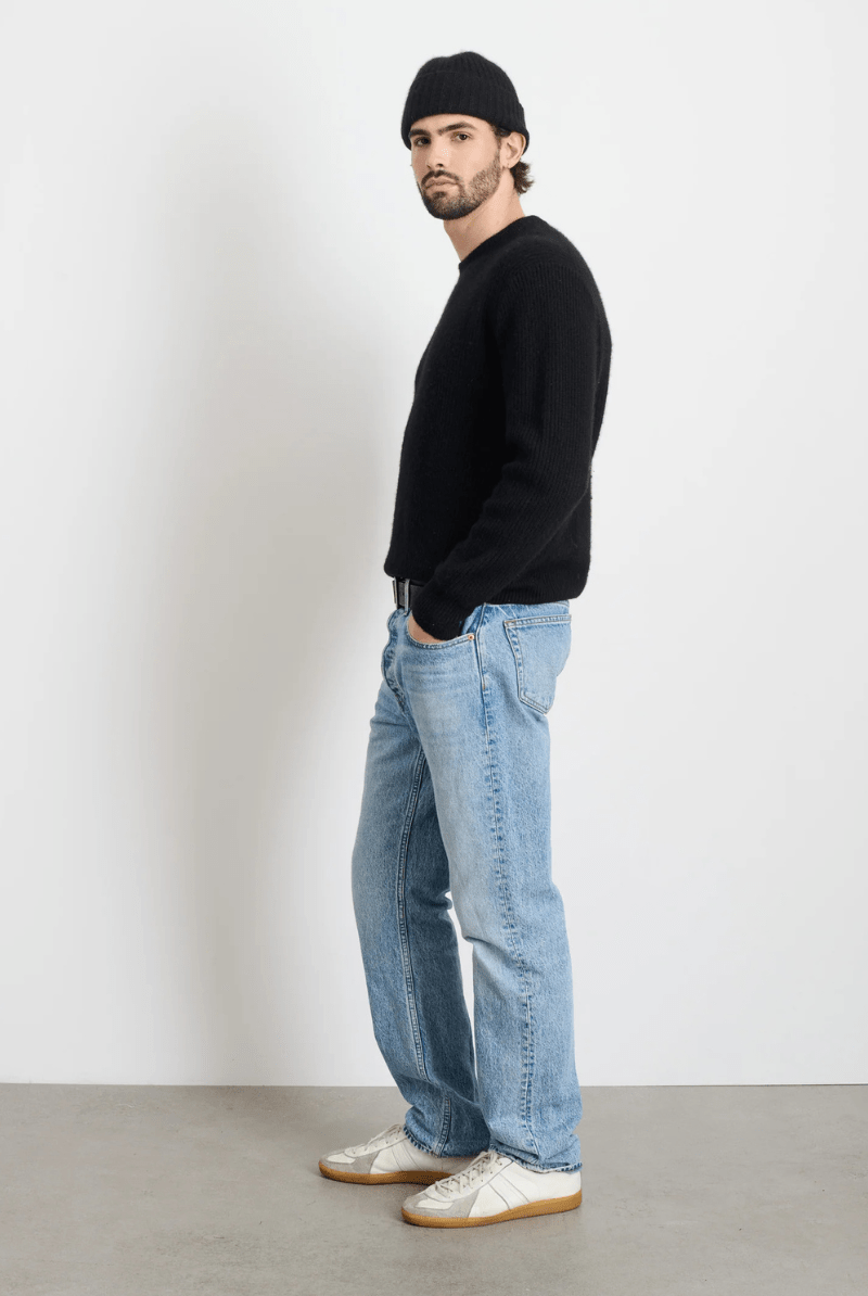 Sweater - Alex Mill - Jordan Sweater in Washed Cashmere - Archery Close