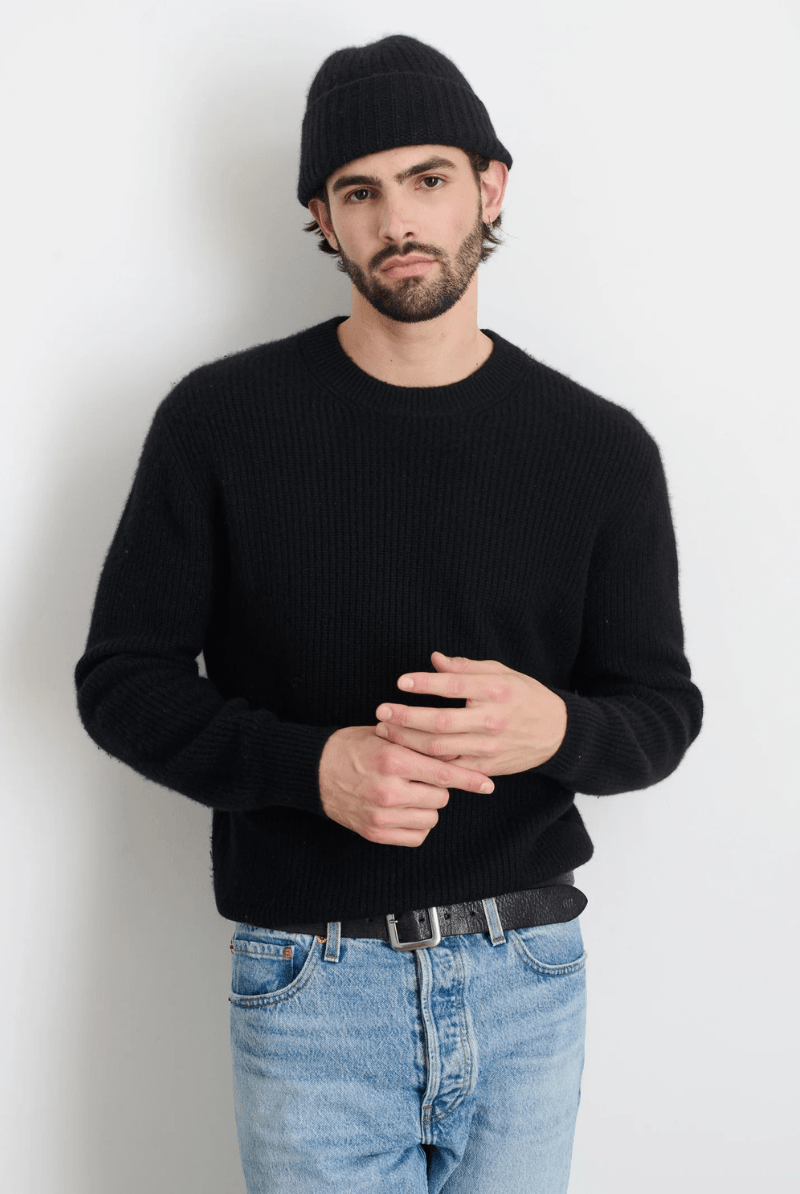 Sweater - Alex Mill - Jordan Sweater in Washed Cashmere - Archery Close