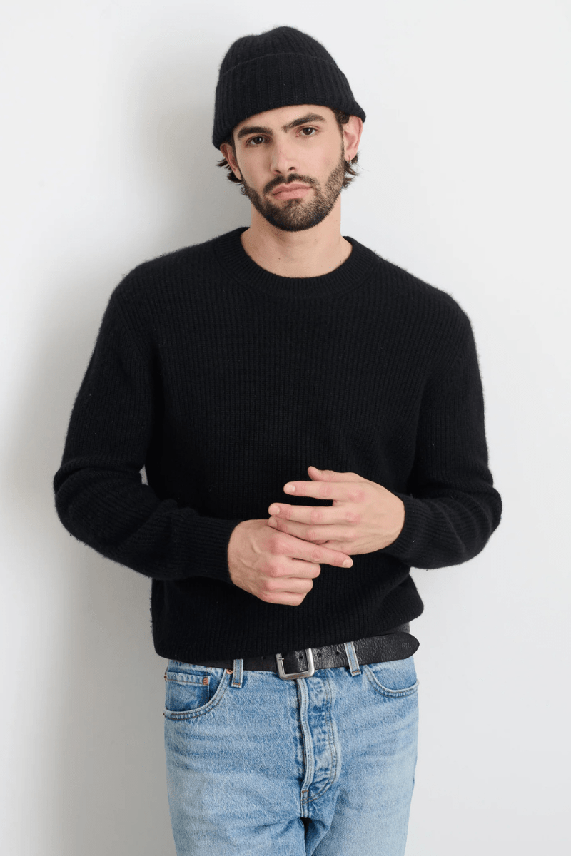 Sweater - Alex Mill - Jordan Sweater in Washed Cashmere - Archery Close