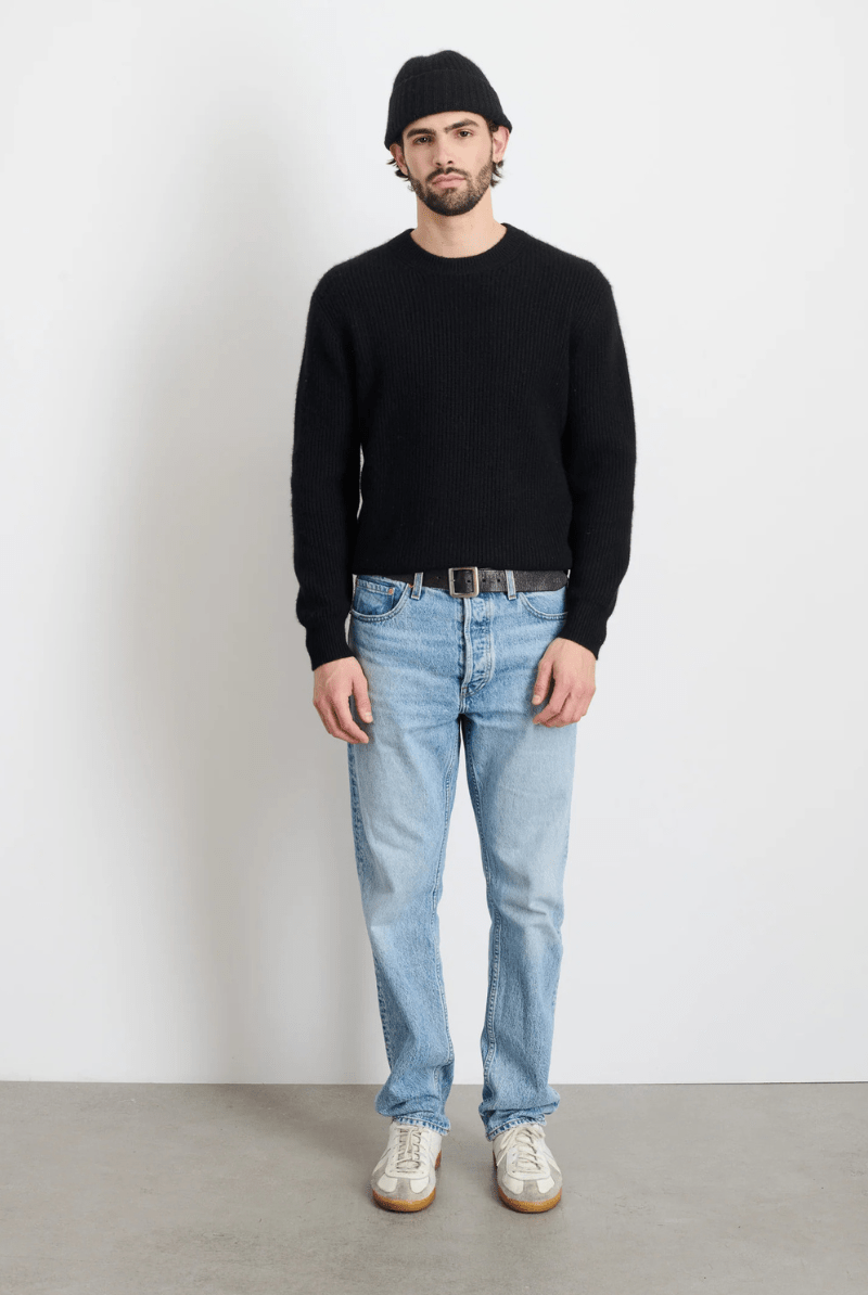 Sweater - Alex Mill - Jordan Sweater in Washed Cashmere - Archery Close