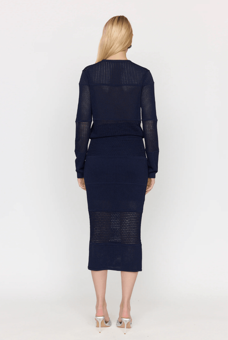 Skirts - Christy Lynn - Juno Skirt in Navy - Archery Close