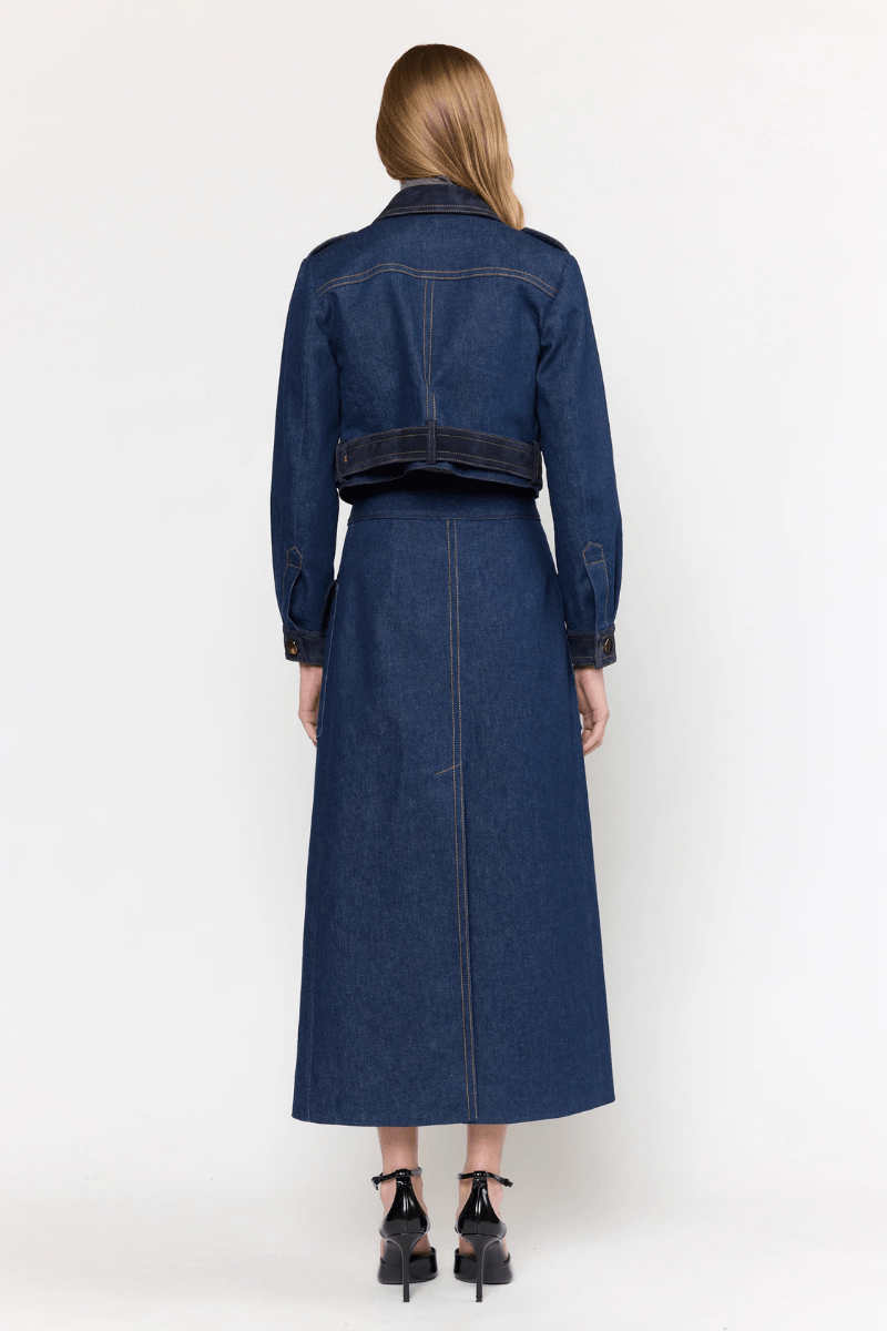 Outerwear - Christy Lynn - Kalita Jacket in Dark Indigo - Archery Close