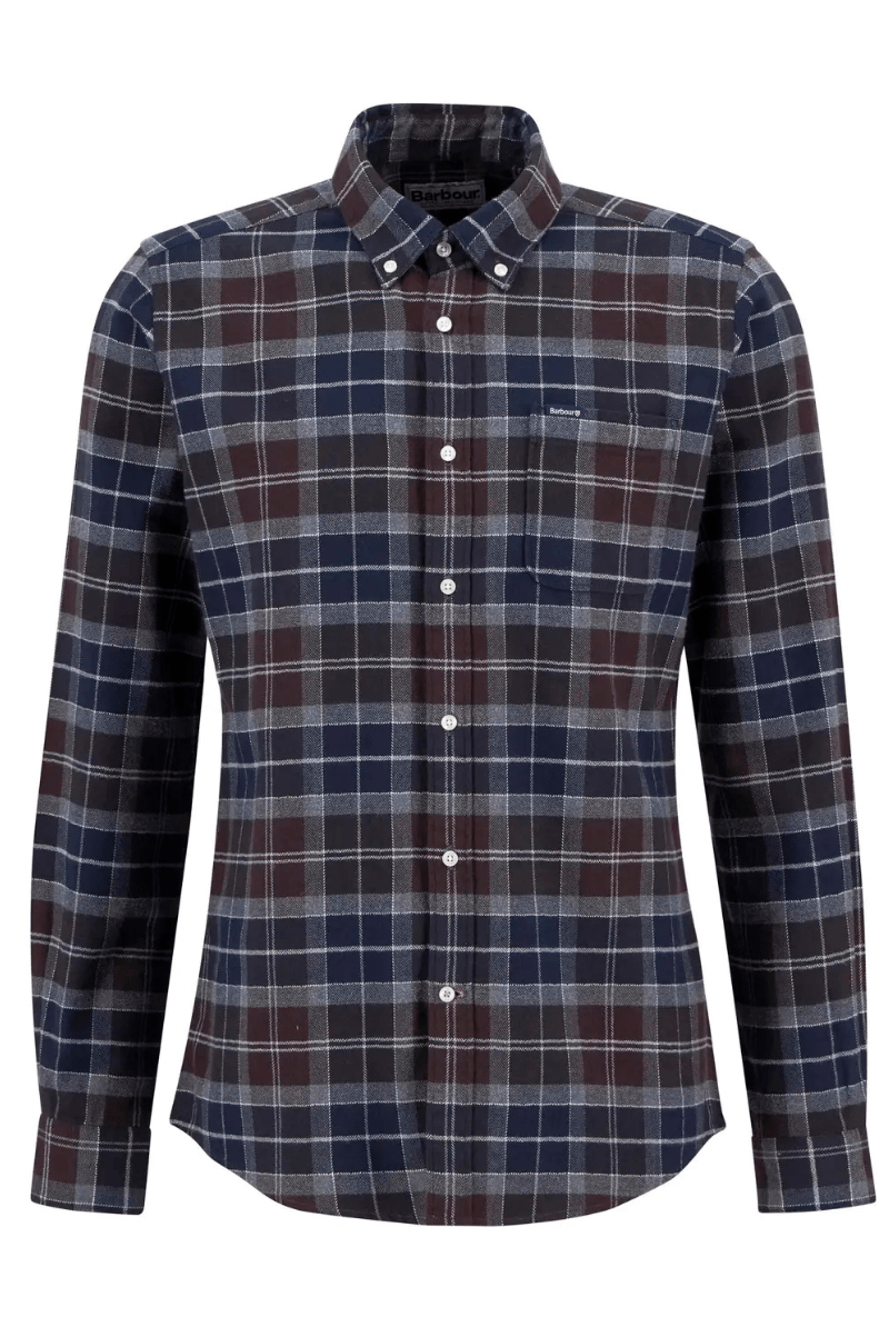 Shirts & Tops - Barbour - Kyeloch Tailored Long - Sleeved Shirt - Archery Close