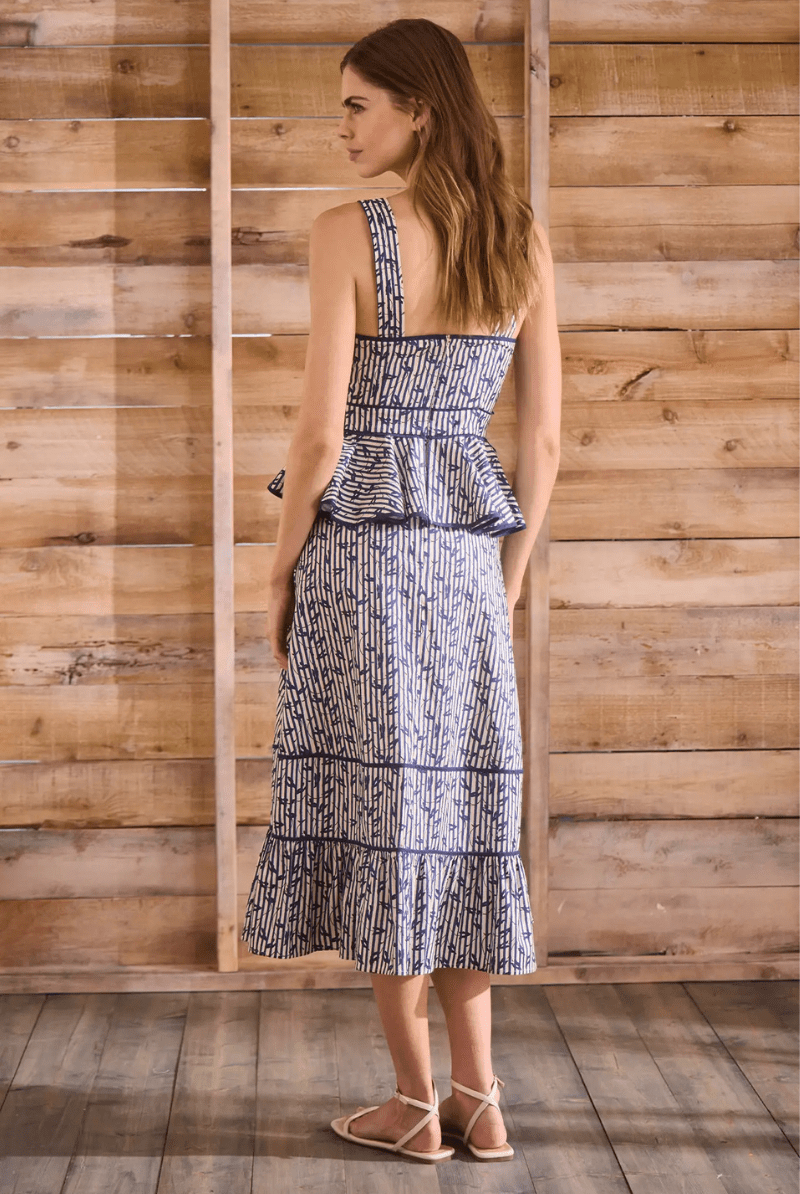 Dresses - Hunter Bell - Lacey Dress in Vine Stripe - Archery Close