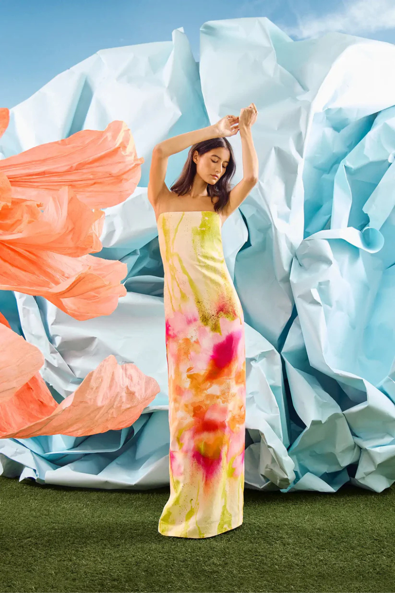 Dresses - Hunter Bell - Lainey Dress in Electric Daydream - Archery Close