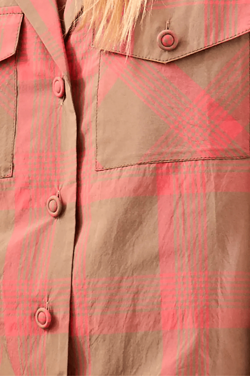 Shirts & Tops - Hunter Bell - Landon Top in Day Glow Check - Archery Close