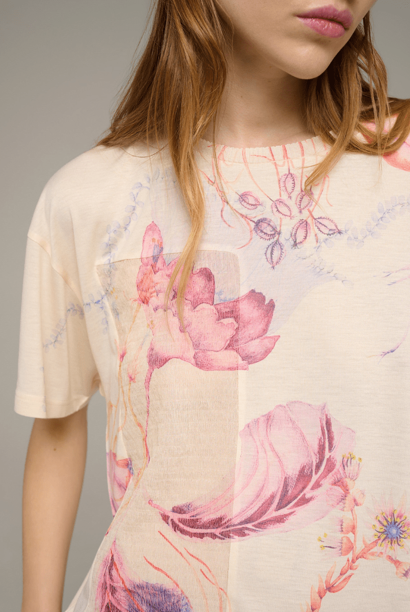 Shirts & Tops - Cotelac - Large floral-print tee - Archery Close
