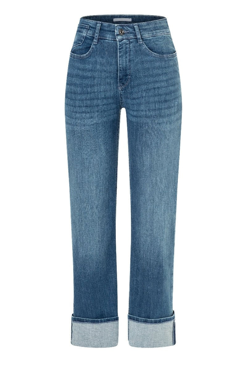 Blue jeans on a white background