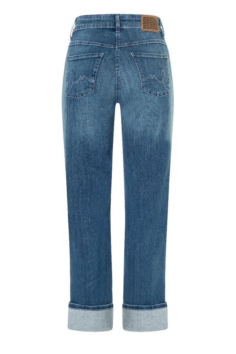 Blue jeans on a white background