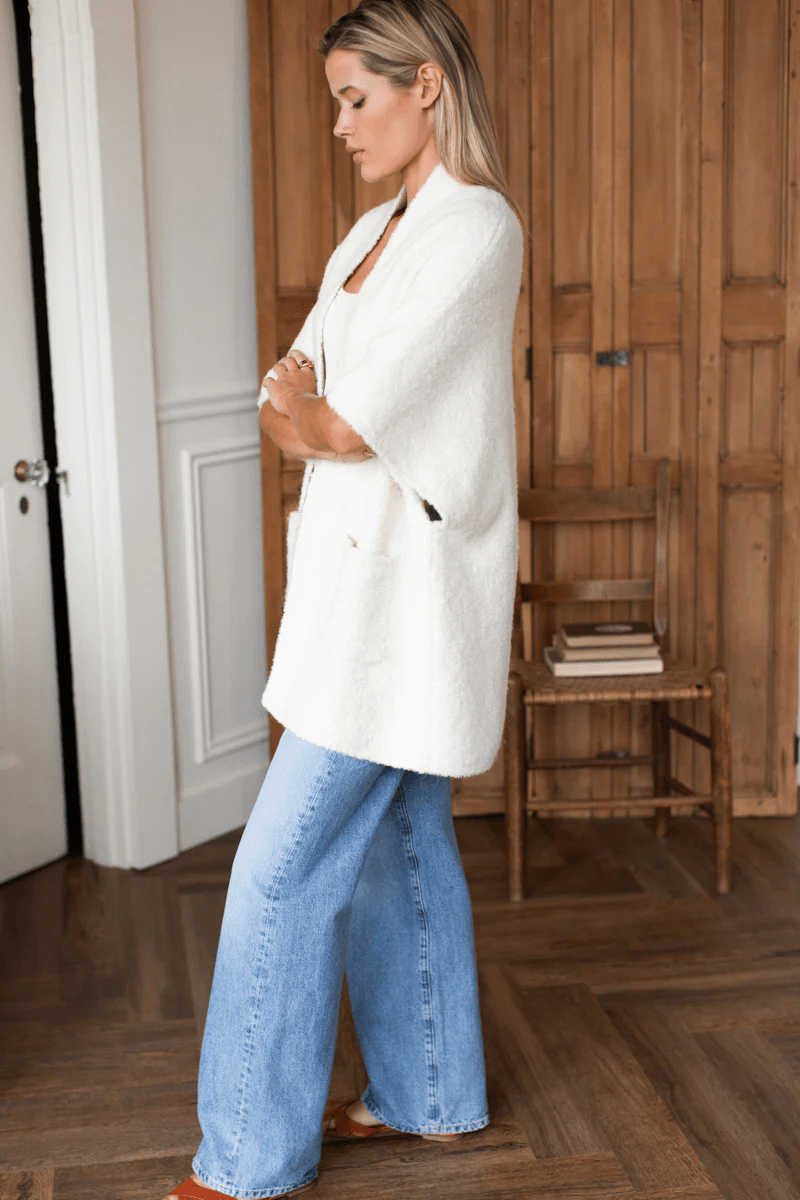 Sweater - Emerson Fry - Layering Sweater in Cloud - Archery Close