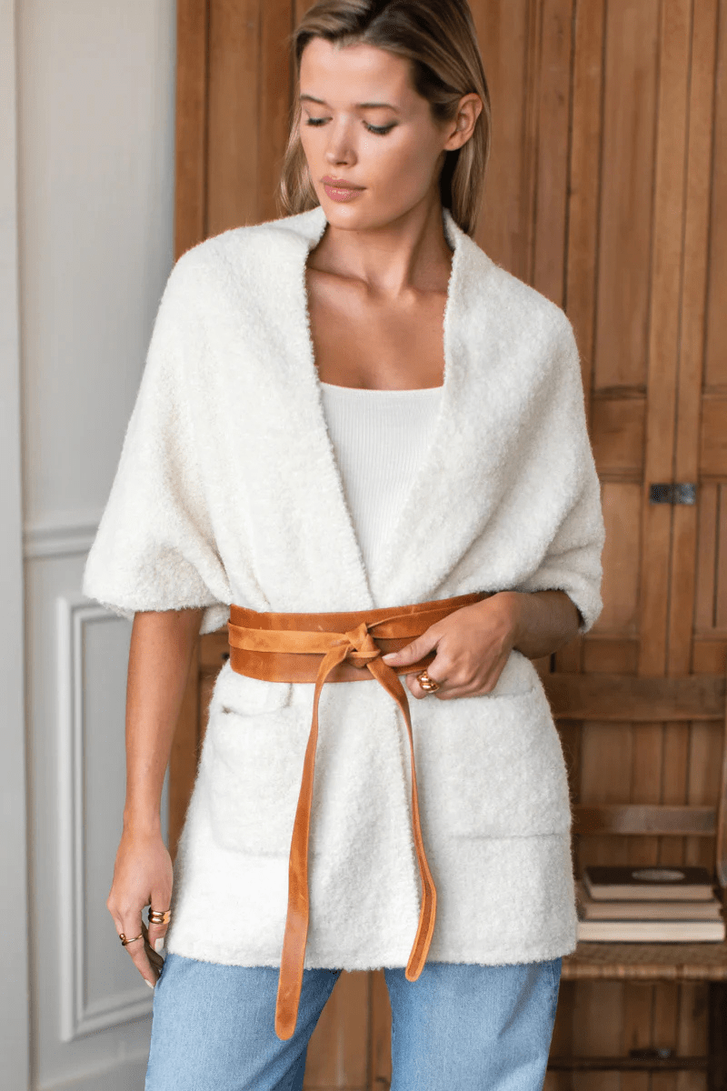 Sweater - Emerson Fry - Layering Sweater in Cloud - Archery Close