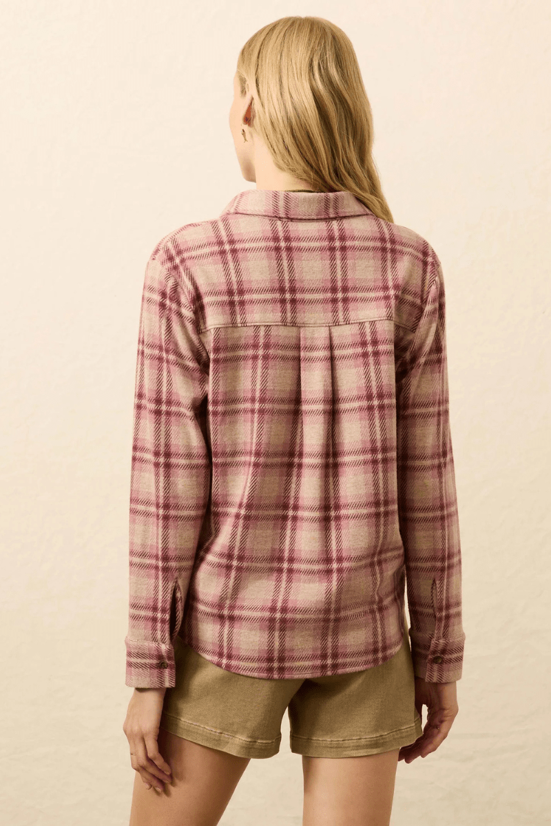 Shirts & Tops - Faherty Brand - Legend Sweater Classic Shirt in Berry Coast Plaid - Archery Close