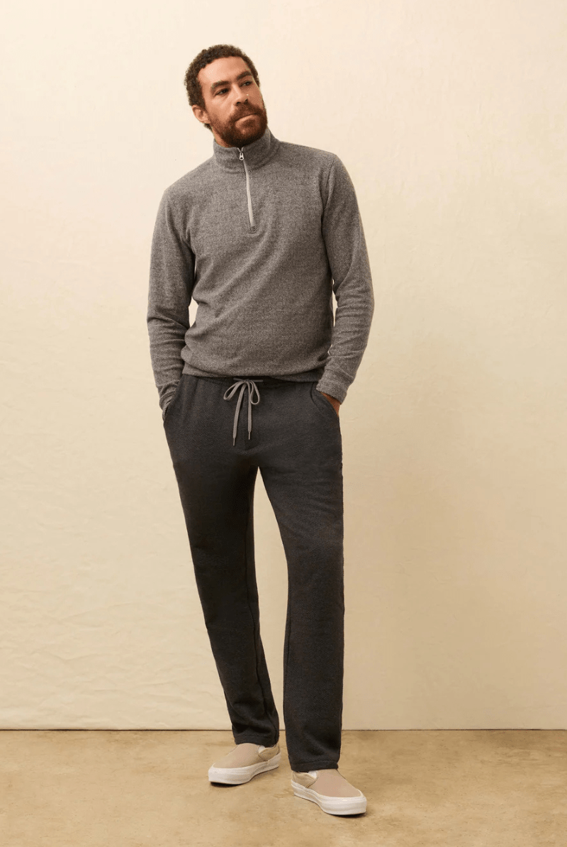 Sweater - Faherty Brand - Legend Sweater Quarter Zip - Archery Close