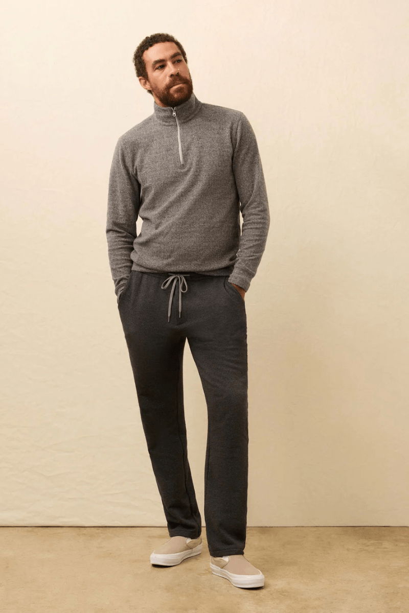 Sweater - Faherty Brand - Legend Sweater Quarter Zip - Archery Close