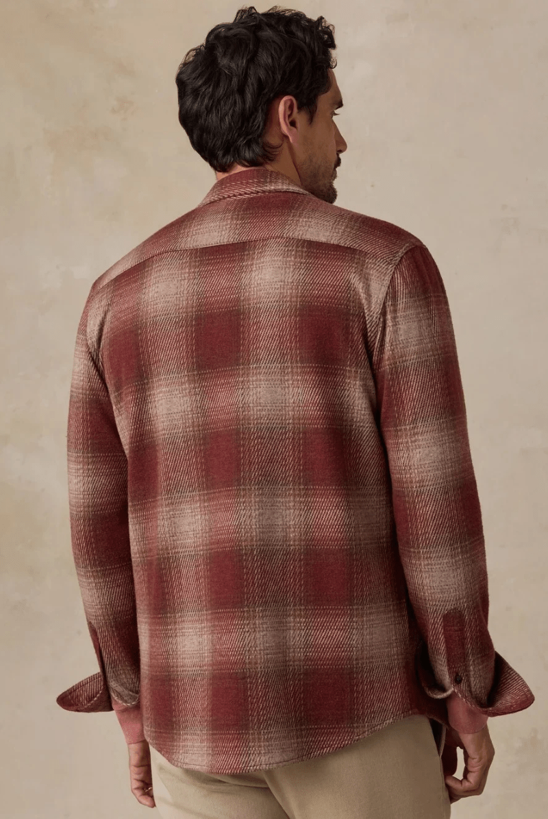 Shirts & Tops - Faherty Brand - Legend Sweater Shirt in Cedar Ombre Plaid - Archery Close