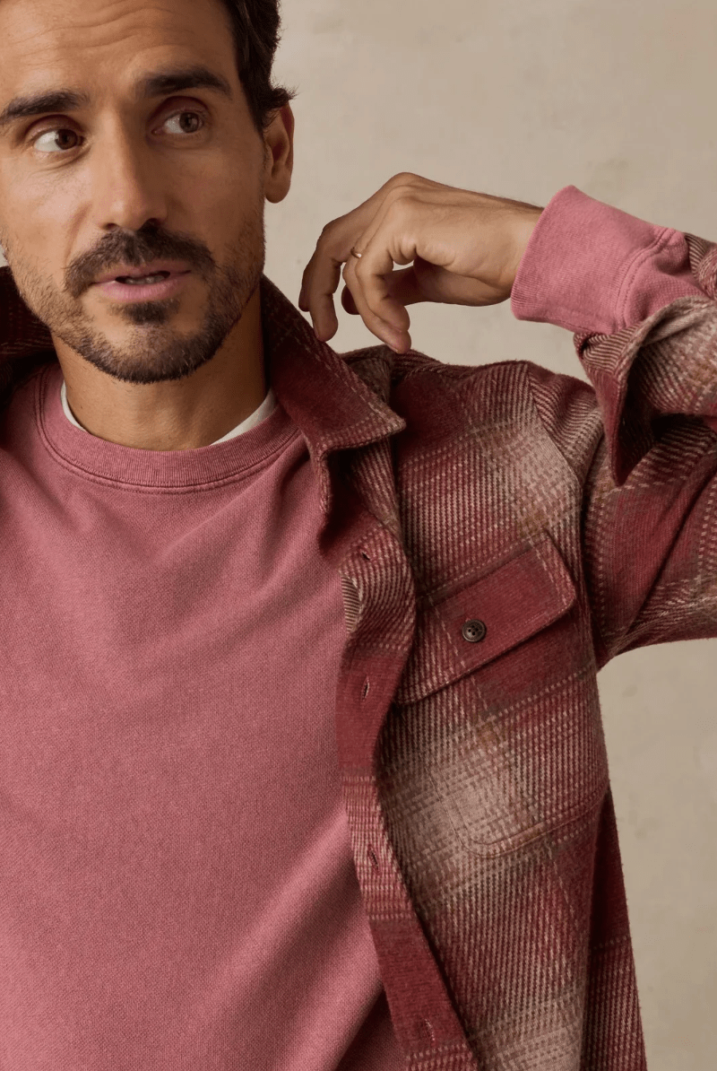 Shirts & Tops - Faherty Brand - Legend Sweater Shirt in Cedar Ombre Plaid - Archery Close