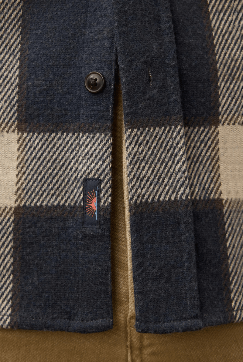 Shirts & Tops - Faherty Brand - Legend Sweater Shirt in Navy Cloud Plain - Archery Close