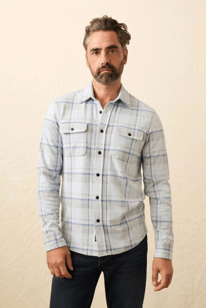 Shirts & Tops - Faherty Brand - Legend Sweater Shirt - Maine Sky Plaid - Archery Close