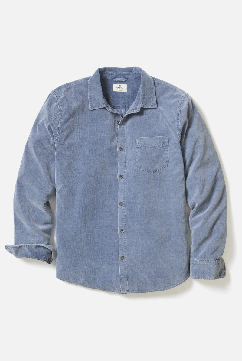 Shirts & Tops - Marine Layer - Lightweight Corduroy Shirt - Archery Close