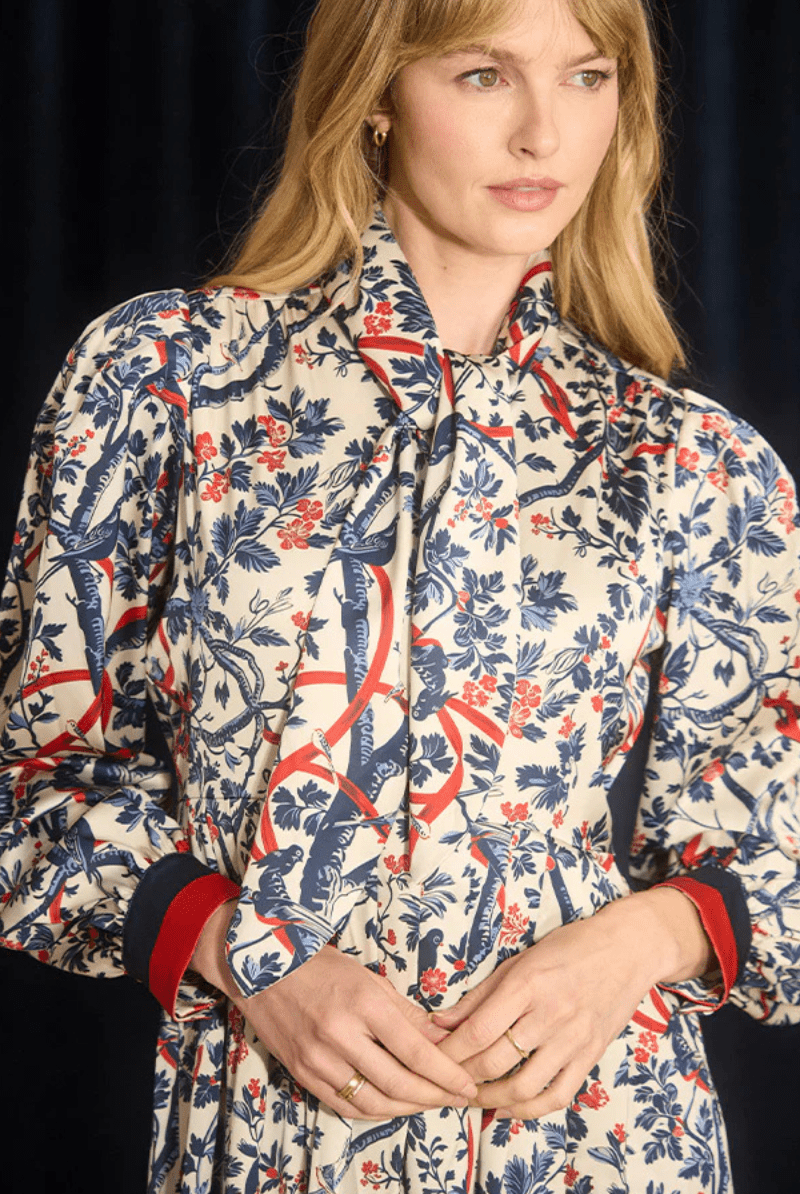 Dresses - Hunter Bell - Lila Dress in Gramercy Vine - Archery Close