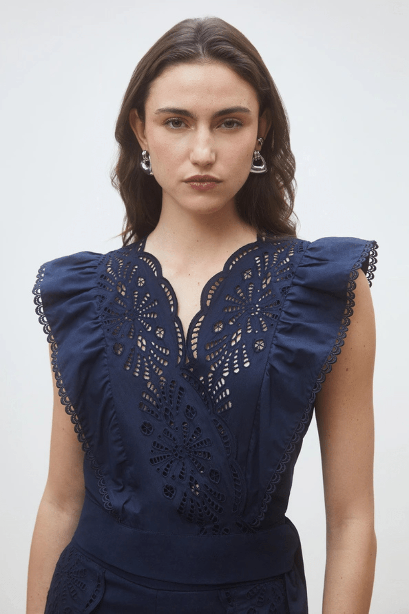 Shirts & Tops - Suncoo Paris - Lila Sleeveless Blouse - Archery Close