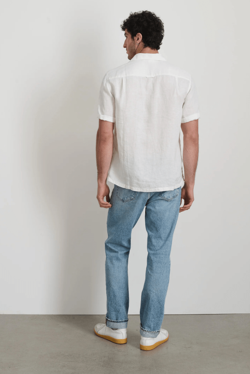 Shirts & Tops - Alex Mill - Linen Camp Shirt in White - Archery Close