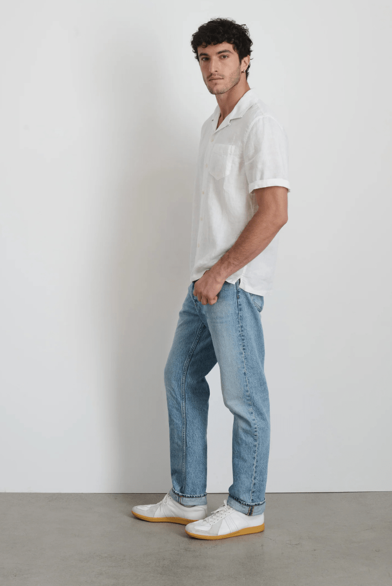 Shirts & Tops - Alex Mill - Linen Camp Shirt in White - Archery Close