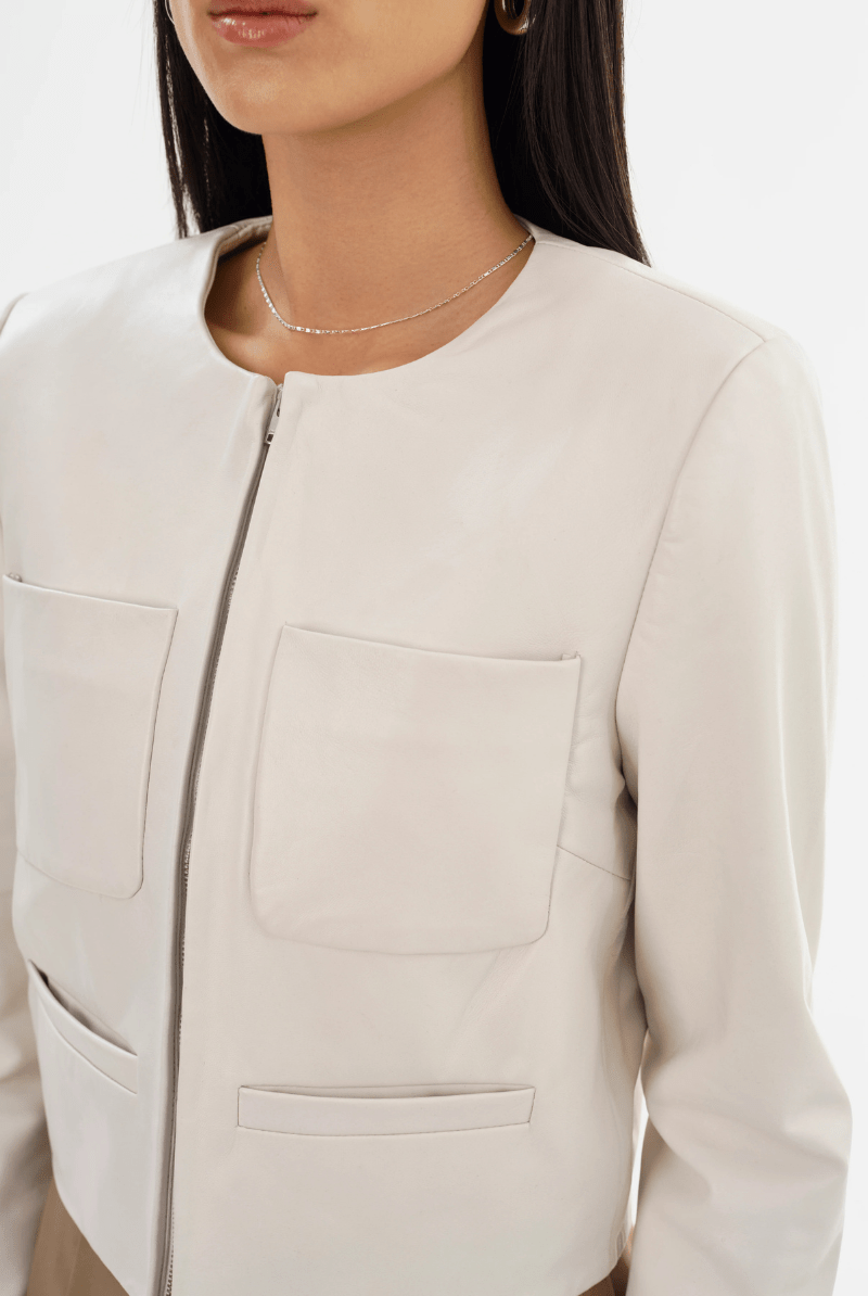 Outerwear - Lamarque - Linette Jacket in Whisper White - Archery Close