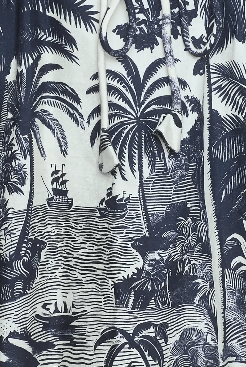Dresses - Hunter Bell - Lisette Dress in Bermuda Toile - Archery Close