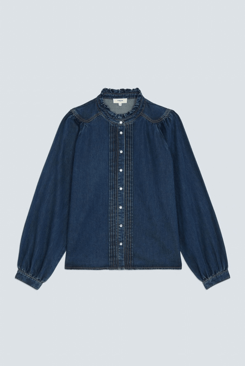 Shirts & Tops - Suncoo Paris - Lizzy Denim Blouse - Archery Close