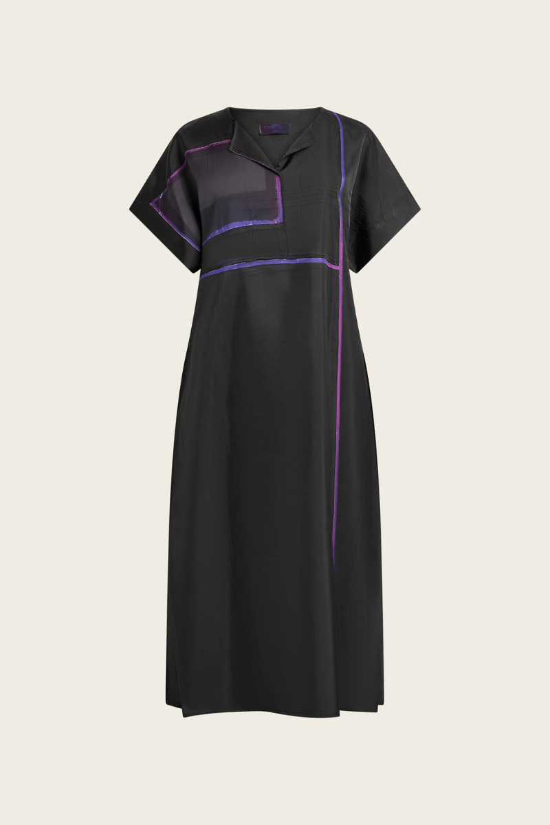 Dresses - Cotelac - Long Graphic Dress - Archery Close