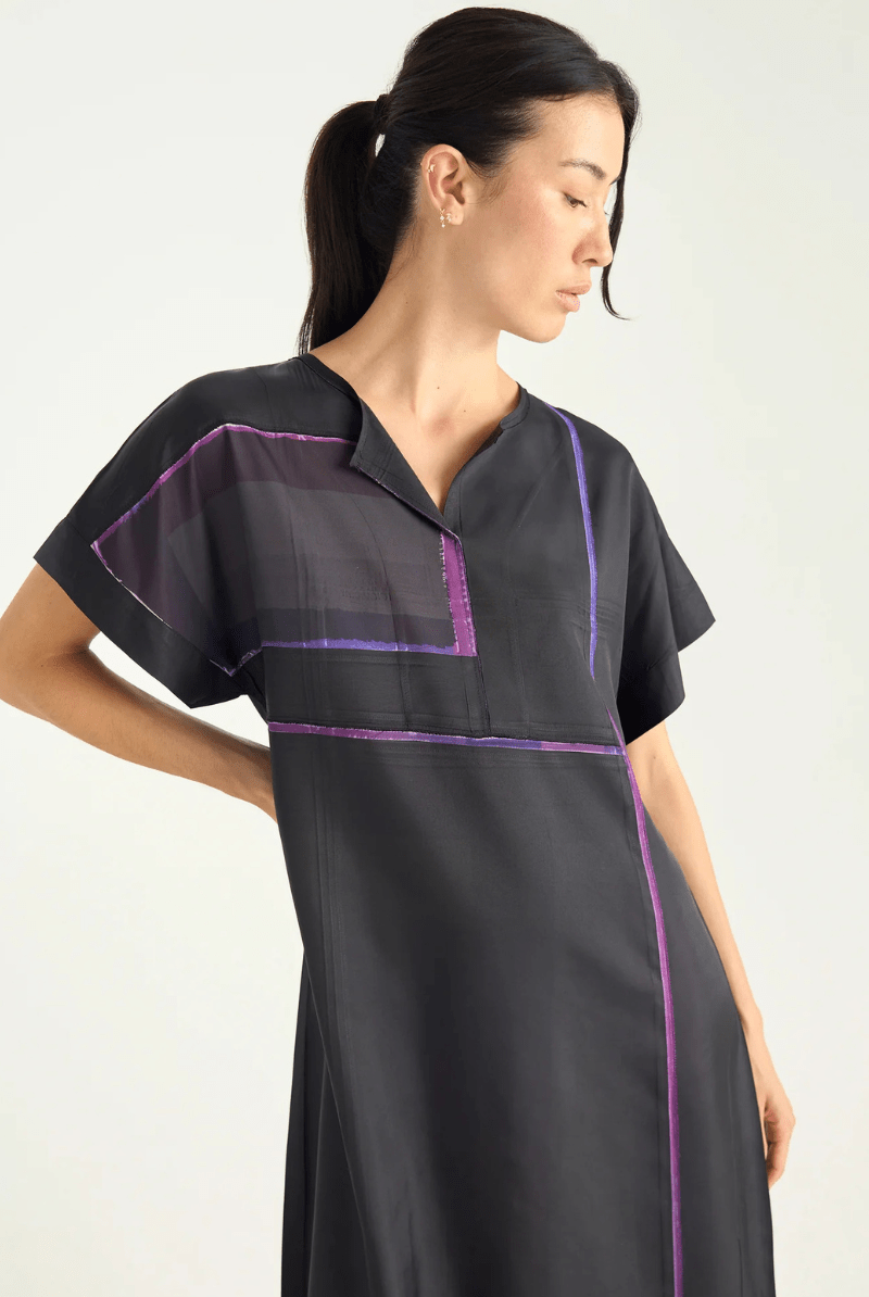 Dresses - Cotelac - Long Graphic Dress - Archery Close