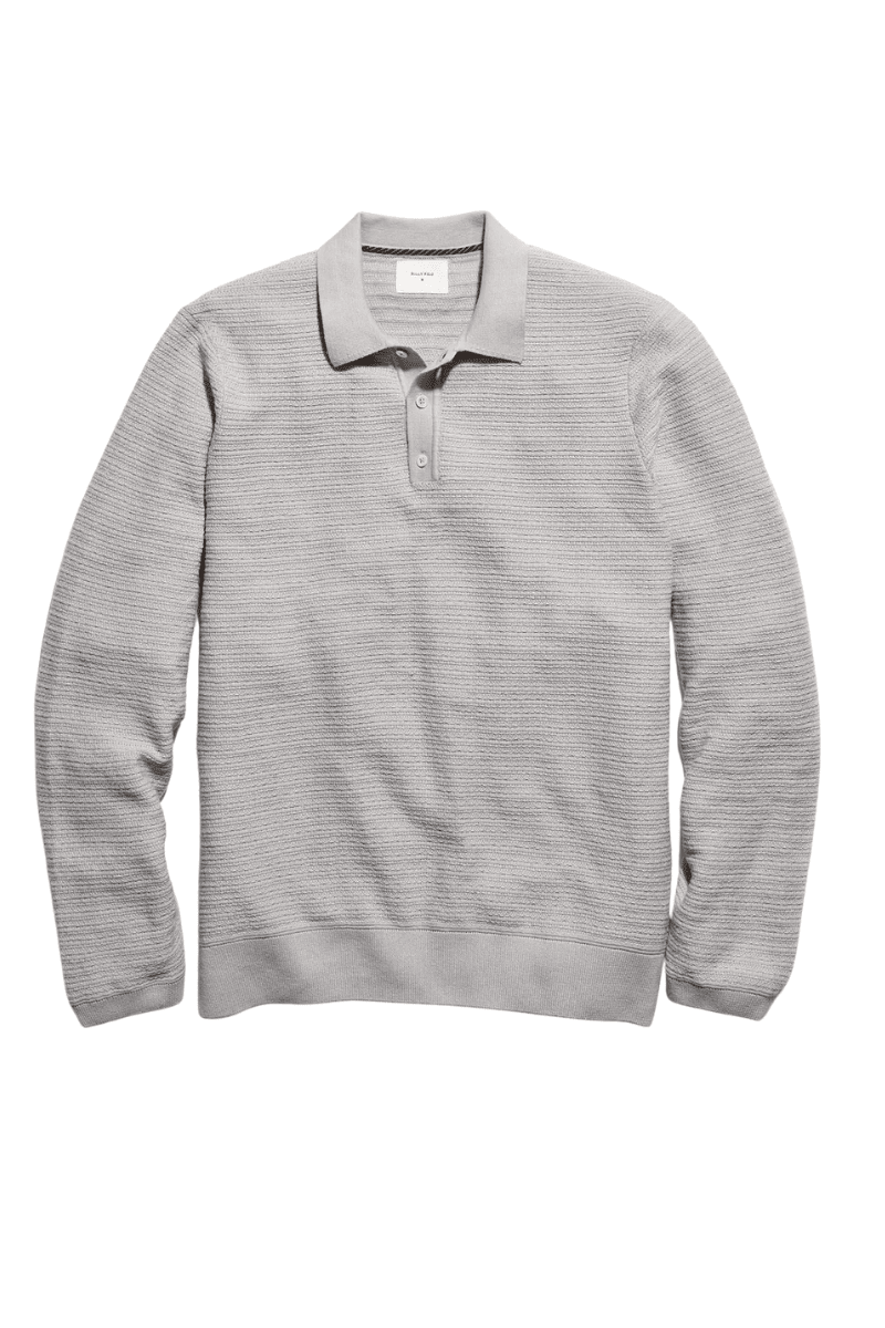 Shirts & Tops - Billy Reid - Long Sleeve Lachlan Links Polo - Archery Close