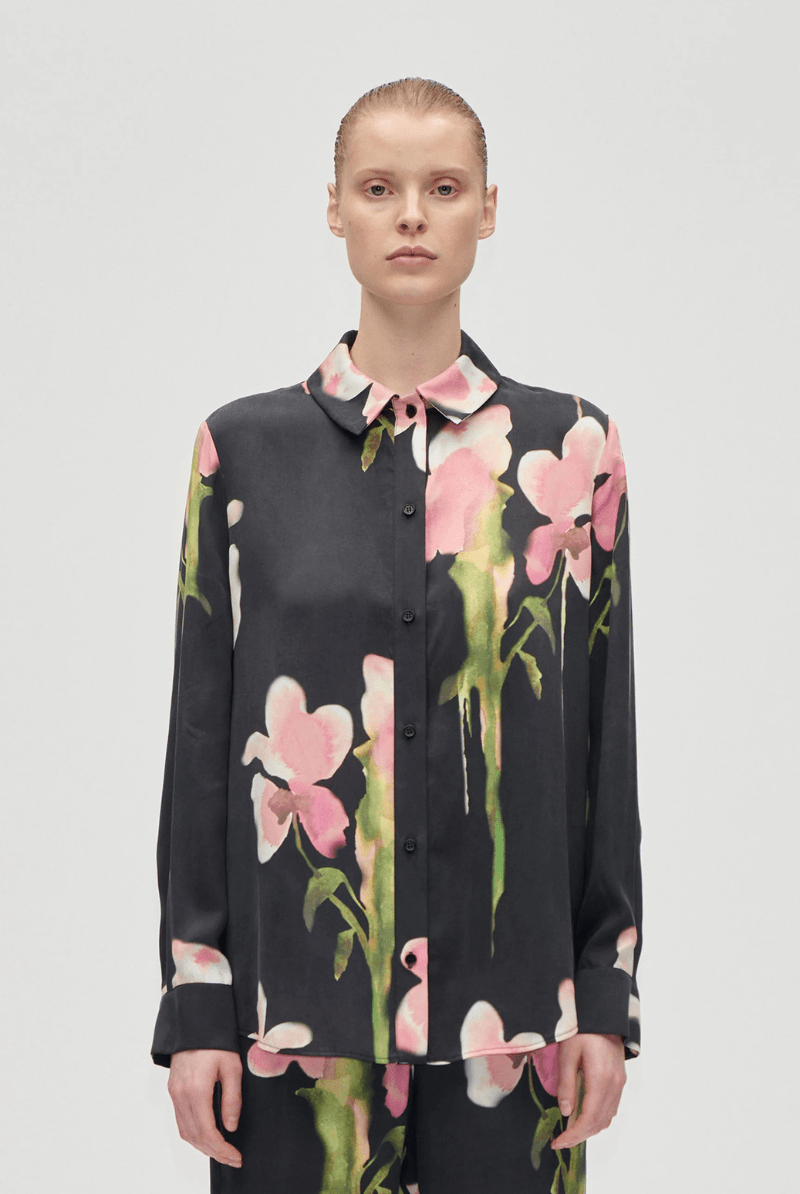 Shirts & Tops - Stine Goya - Long Sleeve Shirt in Melting Flowers - Archery Close