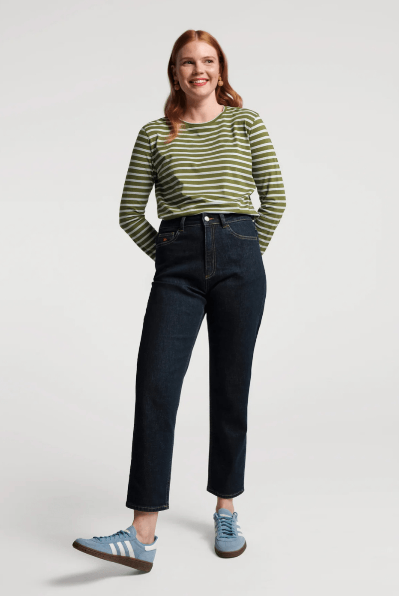 Shirts & Tops - Frances Valentine - Long Sleeve Striped Tee Shirt - Archery Close