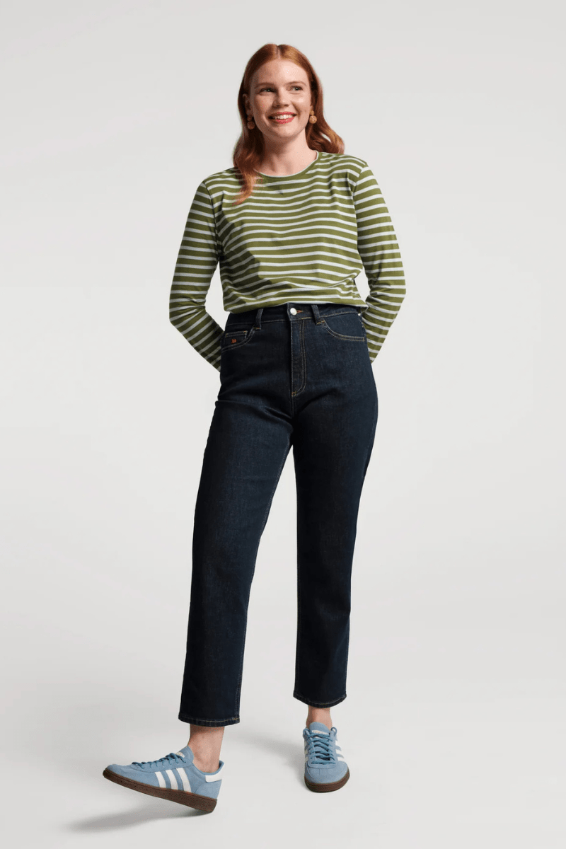 Shirts & Tops - Frances Valentine - Long Sleeve Striped Tee Shirt - Archery Close