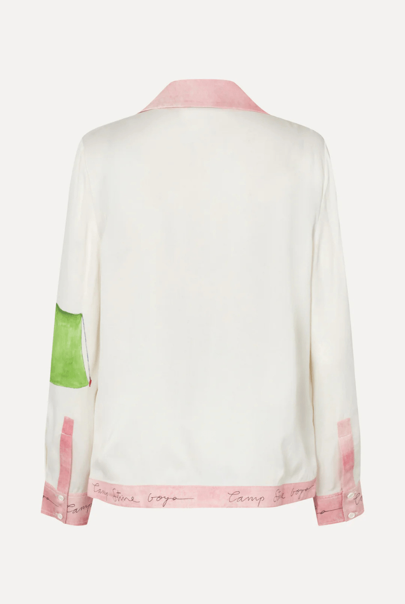 Shirts & Tops - Stine Goya - Loose Long Sleeve Shirt in Camp Print - Archery Close