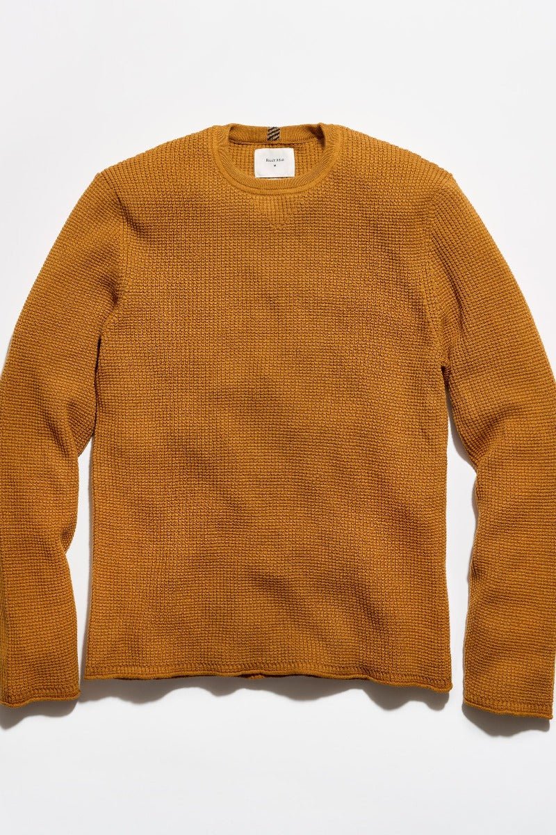 Billy Reid Martin Mini Waffle Crew - Light Scotch