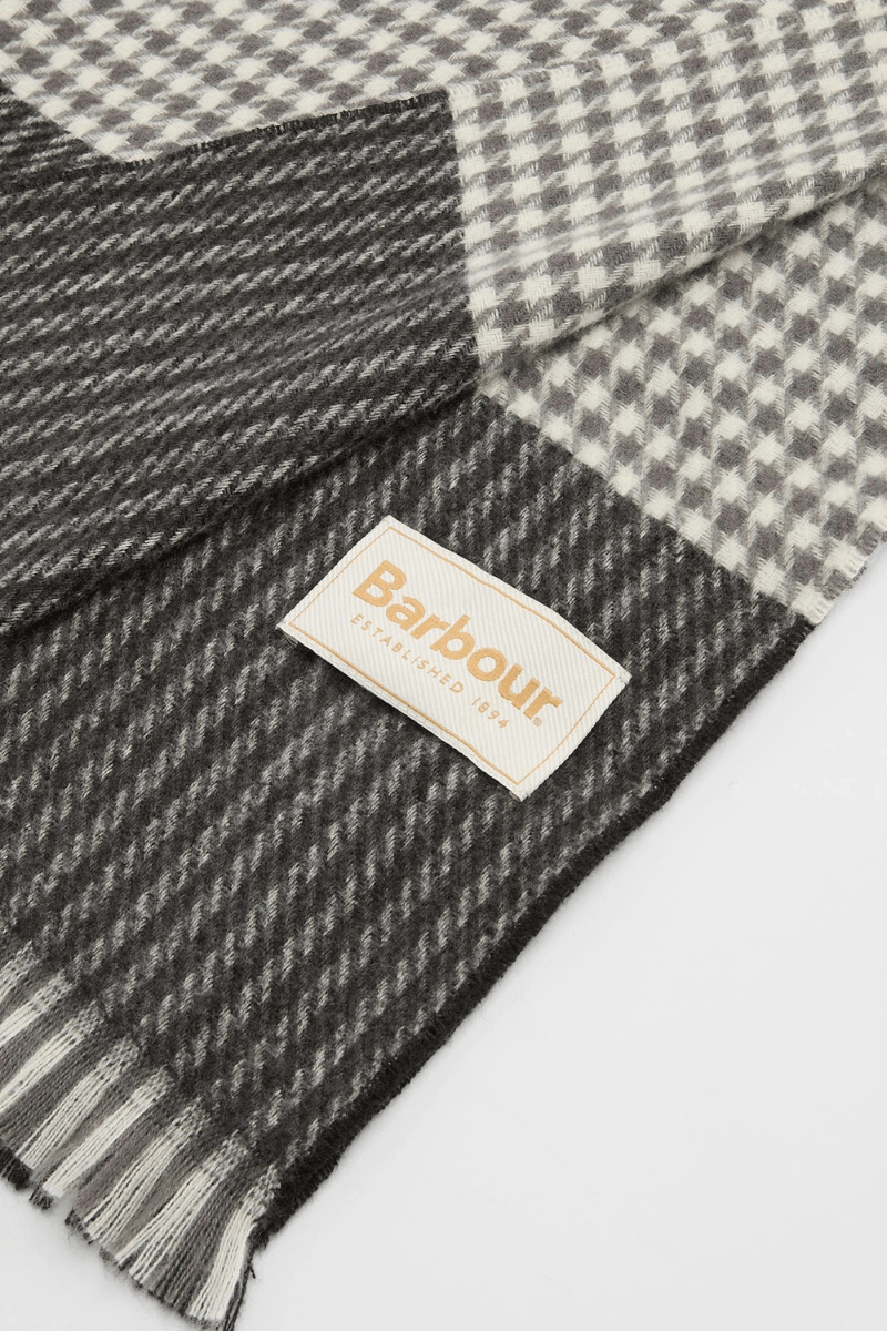Scarf - Barbour - Melody Check Scarf - Archery Close
