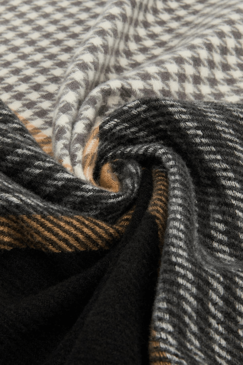 Scarf - Barbour - Melody Check Scarf - Archery Close