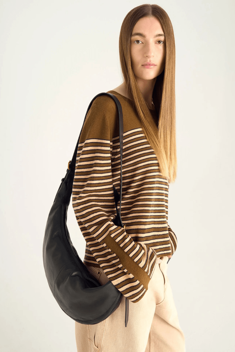 Sweater - Cotelac - Merino Wool Sailor Top - Archery Close