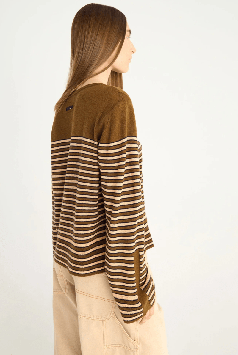 Sweater - Cotelac - Merino Wool Sailor Top - Archery Close