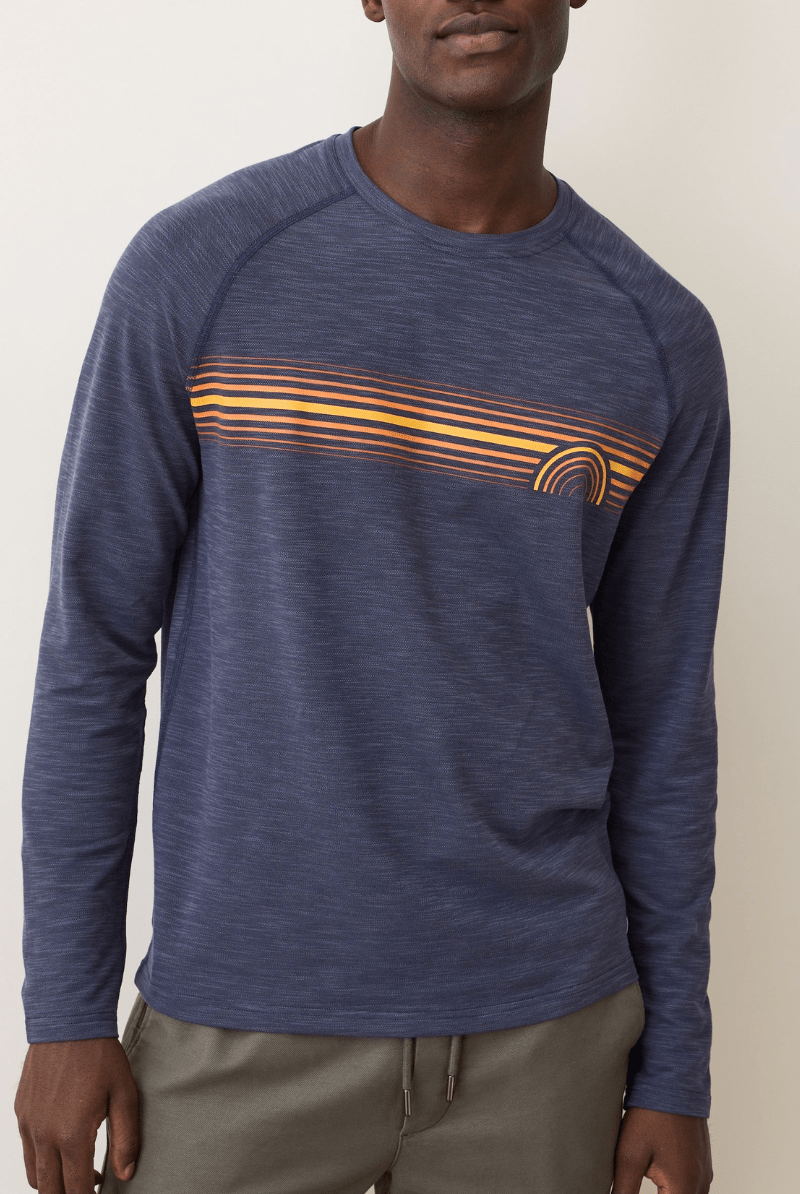 T-Shirt - Marine Layer - Midweight Air Crew Tee - Archery Close