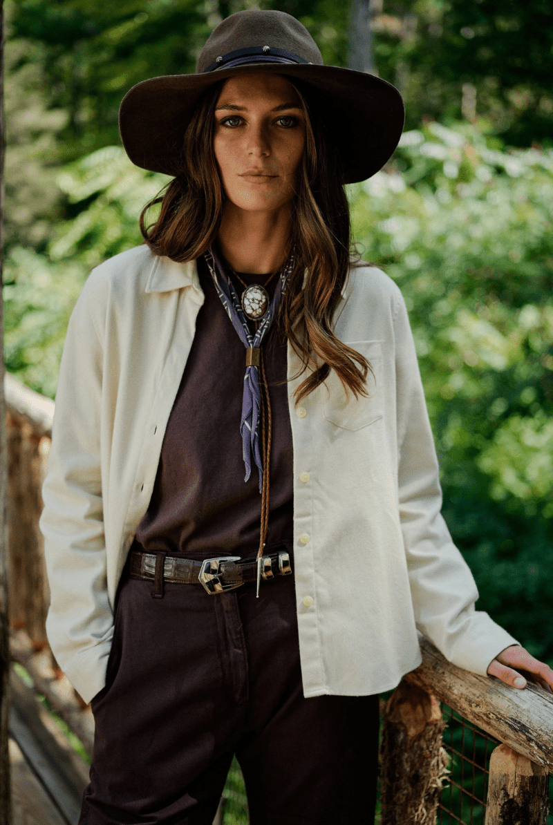 Shirts & Tops - Road to Nowhere Clothing - Mila Shirt in Salt - Archery Close