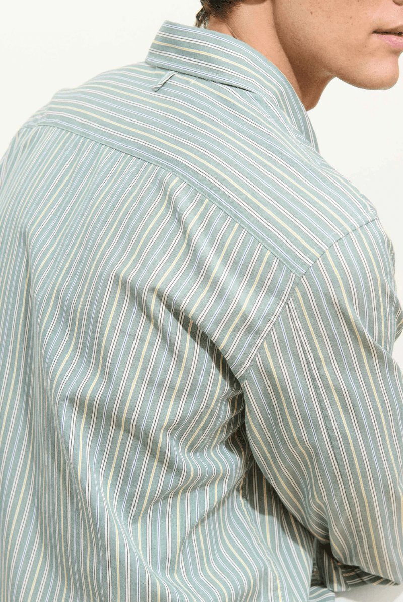 Shirts & Tops - Alex Mill - Mill Striped Shirt In Cotton Poplin - Archery Close