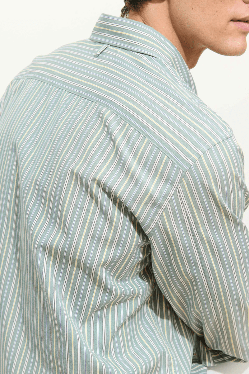 Shirts & Tops - Alex Mill - Mill Striped Shirt In Cotton Poplin - Archery Close